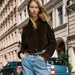 Zara suede jacket XS